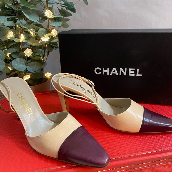 CHANEL Shoes - Chanel Cap Toe Ankle Wrap Shoes